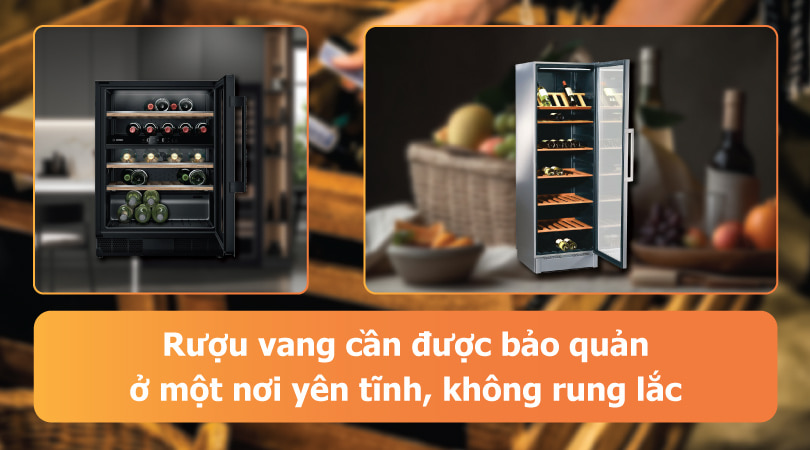 Hệ thống chống rung của tủ bảo quản rượu bosch